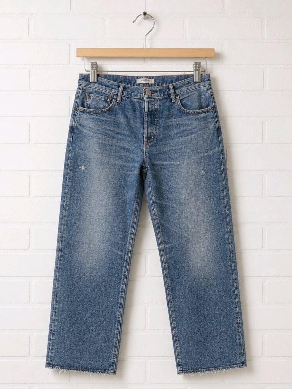 Moussy Womens Straight-Leg Jeans - Faded Blue Wash